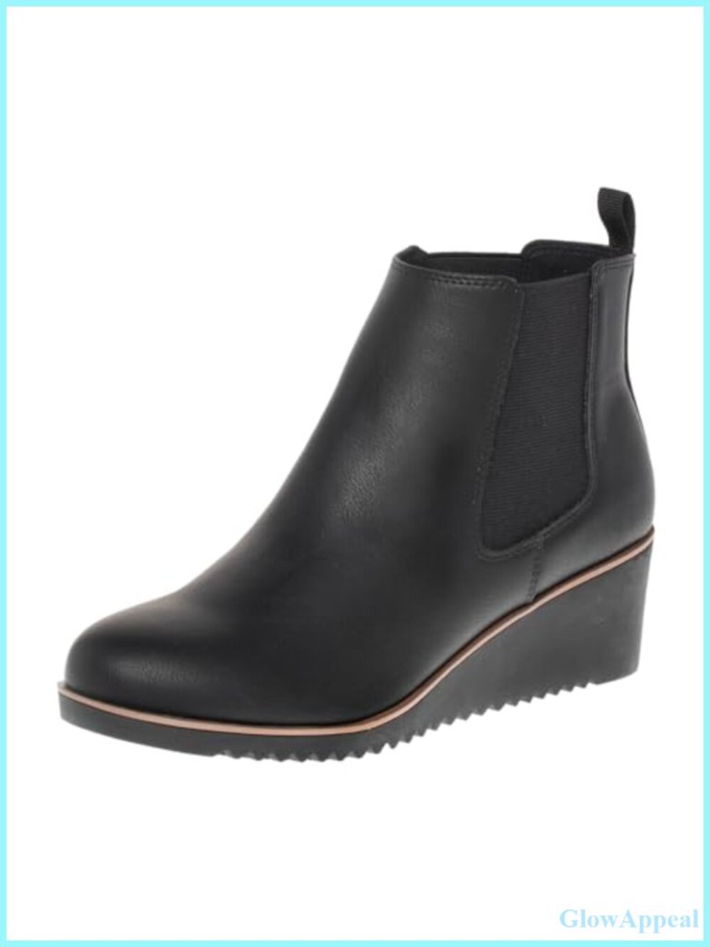 Womens Lou Chelsea Wedge Boot Memory Foam Slip-On Comfort